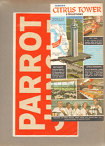 Florida - Parrot Jungle bumper sticker. Citrus Tower brochure