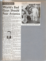 newspaper clipping - Why bad guys should fear avionics - Norden bombsight, NAFI