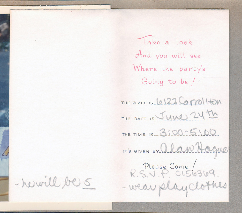 Alan birthday invitation