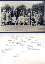 Jasonville July 1965 - Theodore Letsinger funeral - Bonnie Barrick, Sara, Joan, Jim, Mutt (Clarence), Bud (John Howard), Susan, Vonnie, Charles, Curt, Ruby, Mildred, Cleo, Warren, Everett, Clint, Sophia, Barbara, Lela, Fred Blair, Patti, Alan, Mary Flanagan, Jane, Ann, Lyn Letsinger Miller, Fran, Agnes