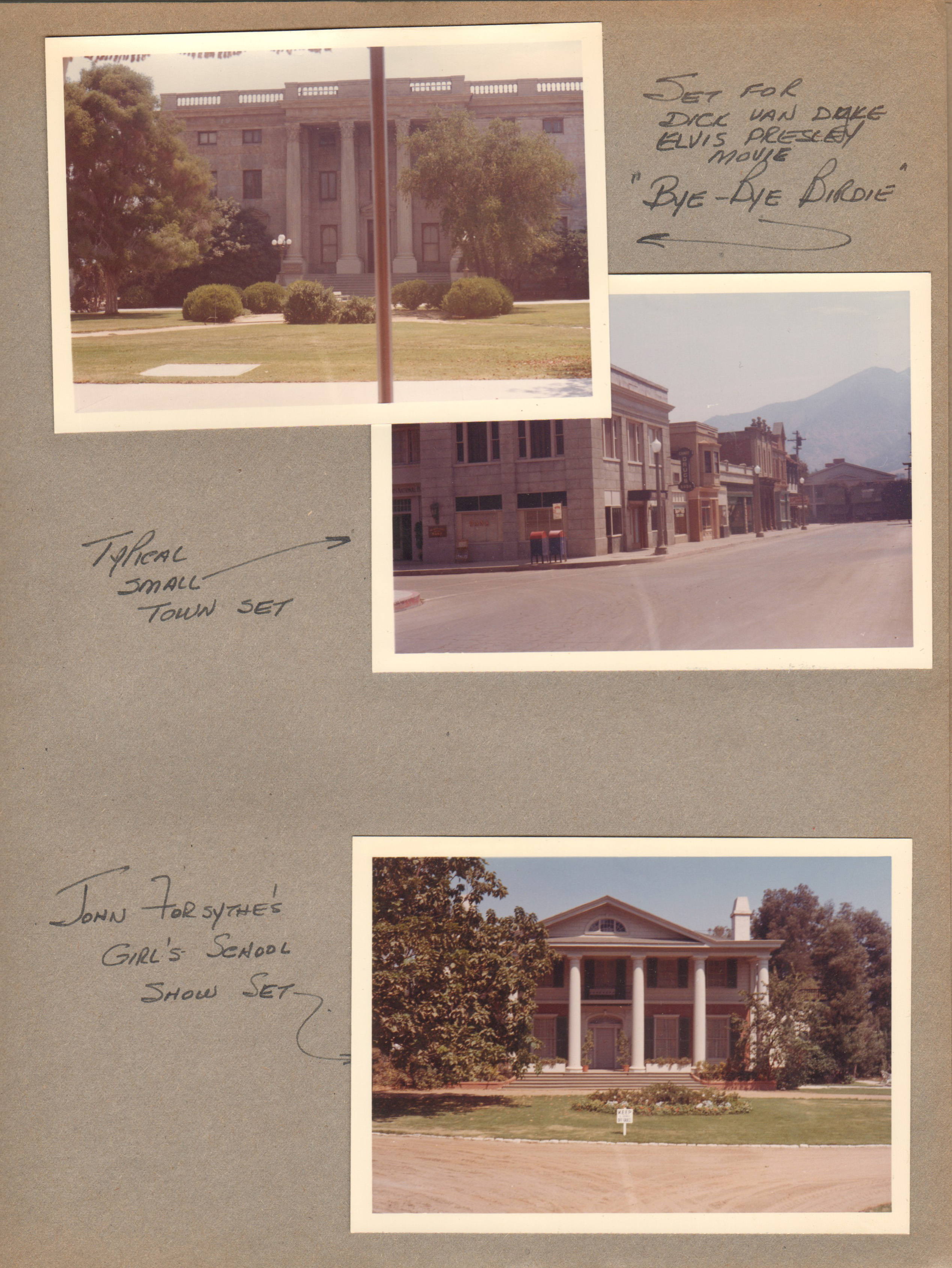 Universal Movie Studios - Bye Bye Birdie. Small town. John Forsythe girl's school.