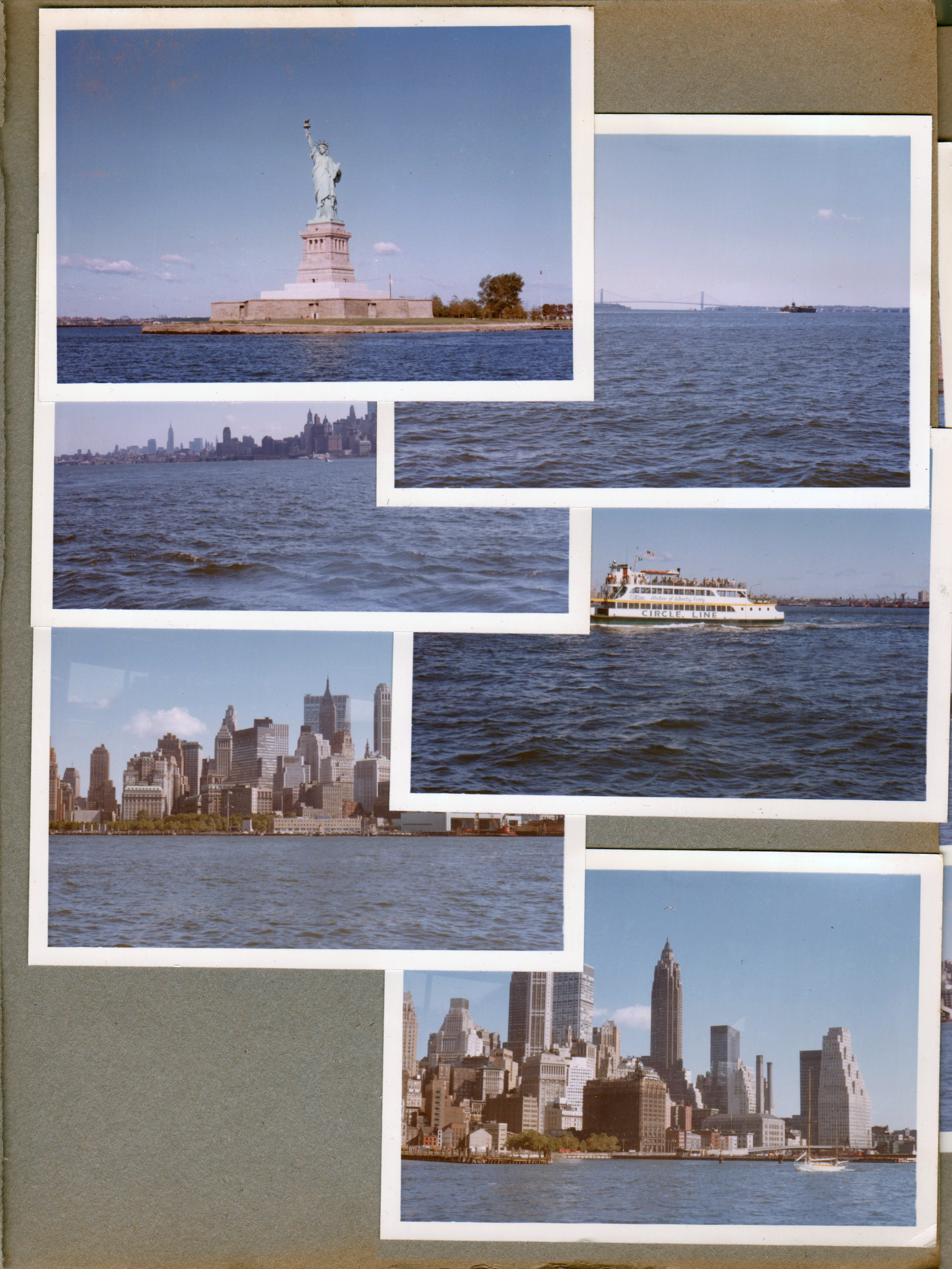 New York World's Fair trip -  trip around Manhattan. Statue of Liberty. The battery