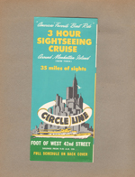 New York World's Fair trip - brochure - Circle Line 3 hour sightseeing cruise