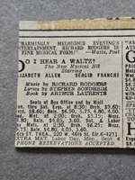 New York World's Fair trip - back of Sandpiper clipping has Stephen Sondheim musical 
