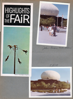 New York World's Fair trip - Highlights of the Fair brochure. Susan, Alan, John at IBM pavilion.