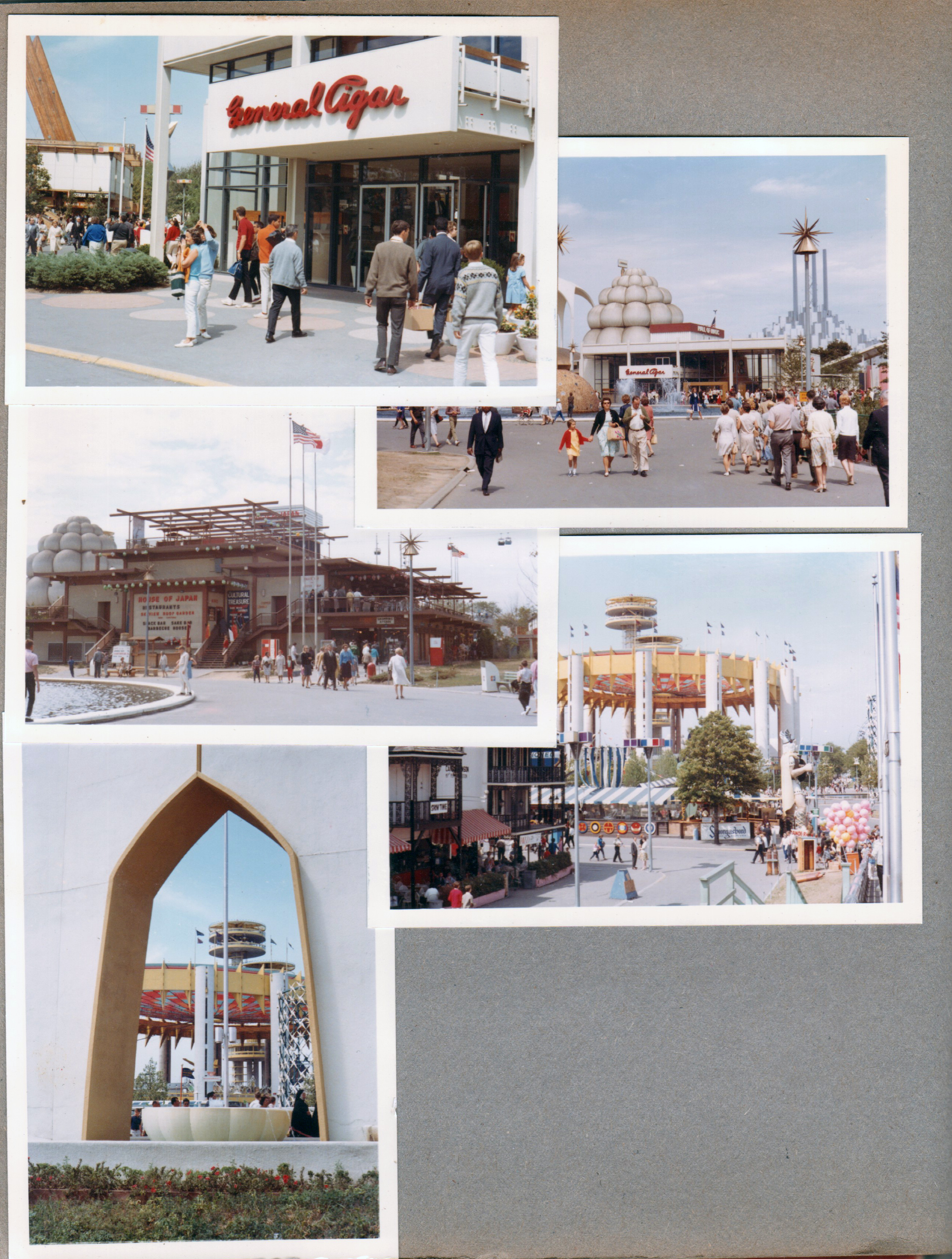 New York World's Fair trip - General Cigar - Rosemary taking 8mm movies with Bolex - Susan. Japan pavilion. Observation Towers.
