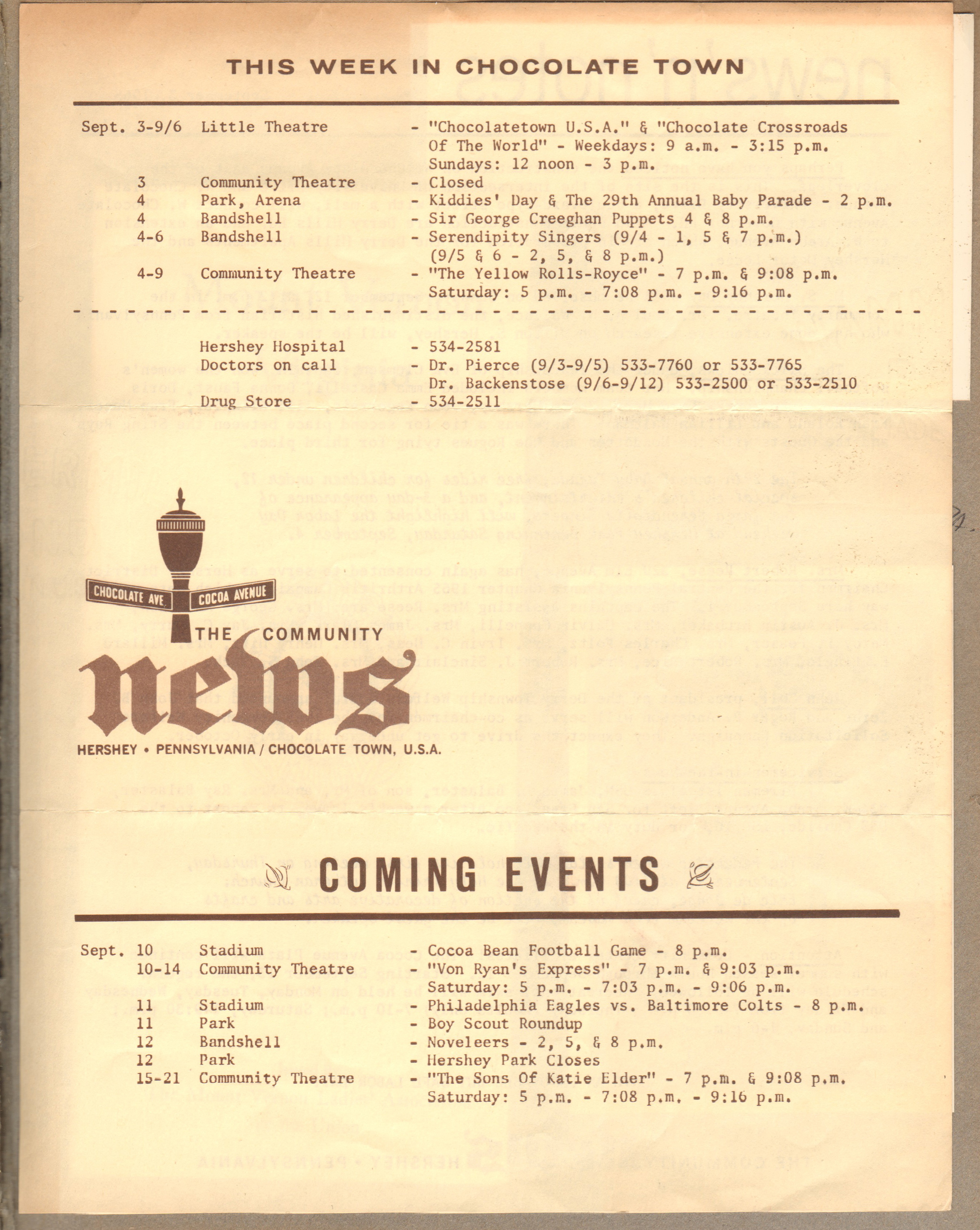 New York World's Fair trip - The Community News Hershey, Pennsylvania - September 3, 1965