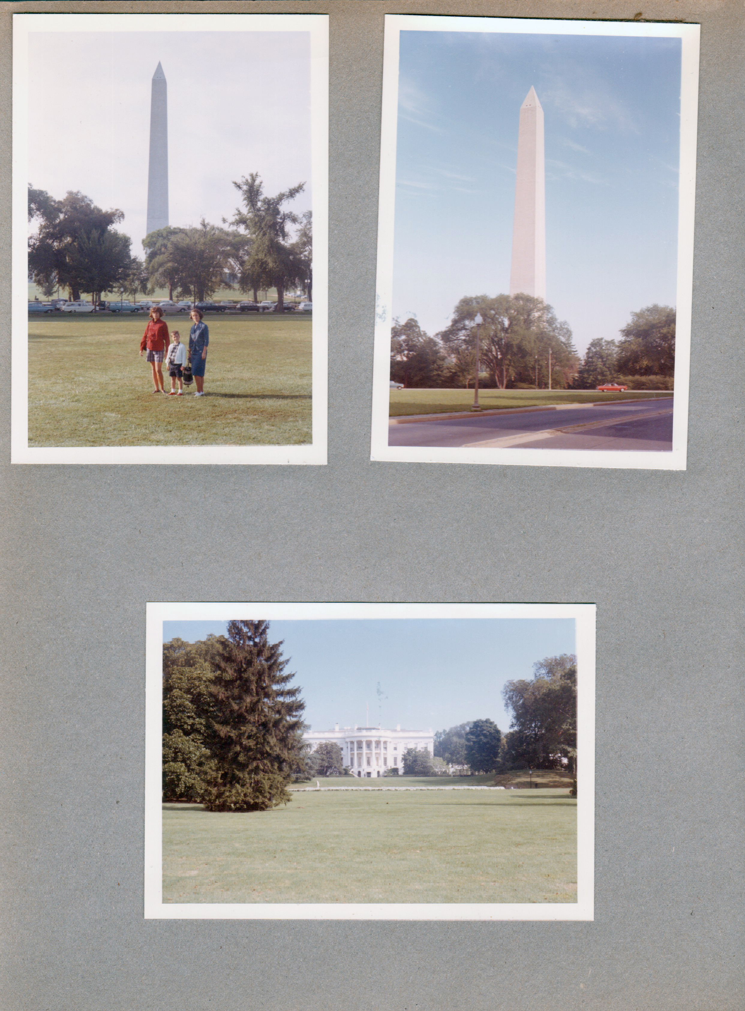New York World's Fair trip - Washington D.C. - Washington Monument - Susan, Alan, Rosemary. White House.