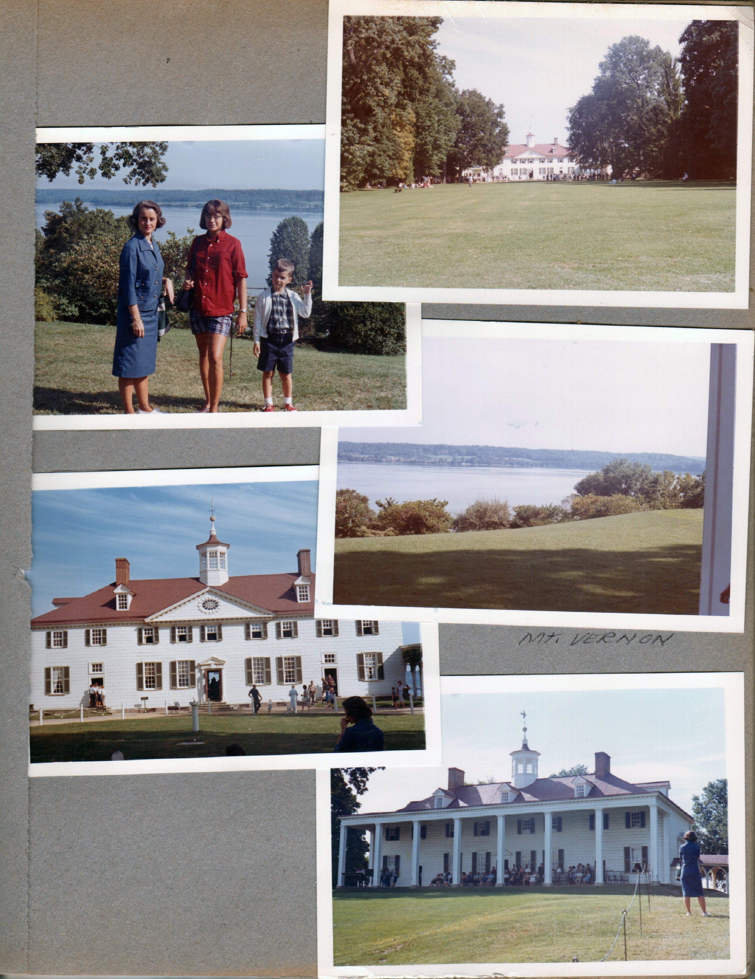 New York World's Fair trip - Mount Vernon Virginia - Rosemary, Susan, Alan.