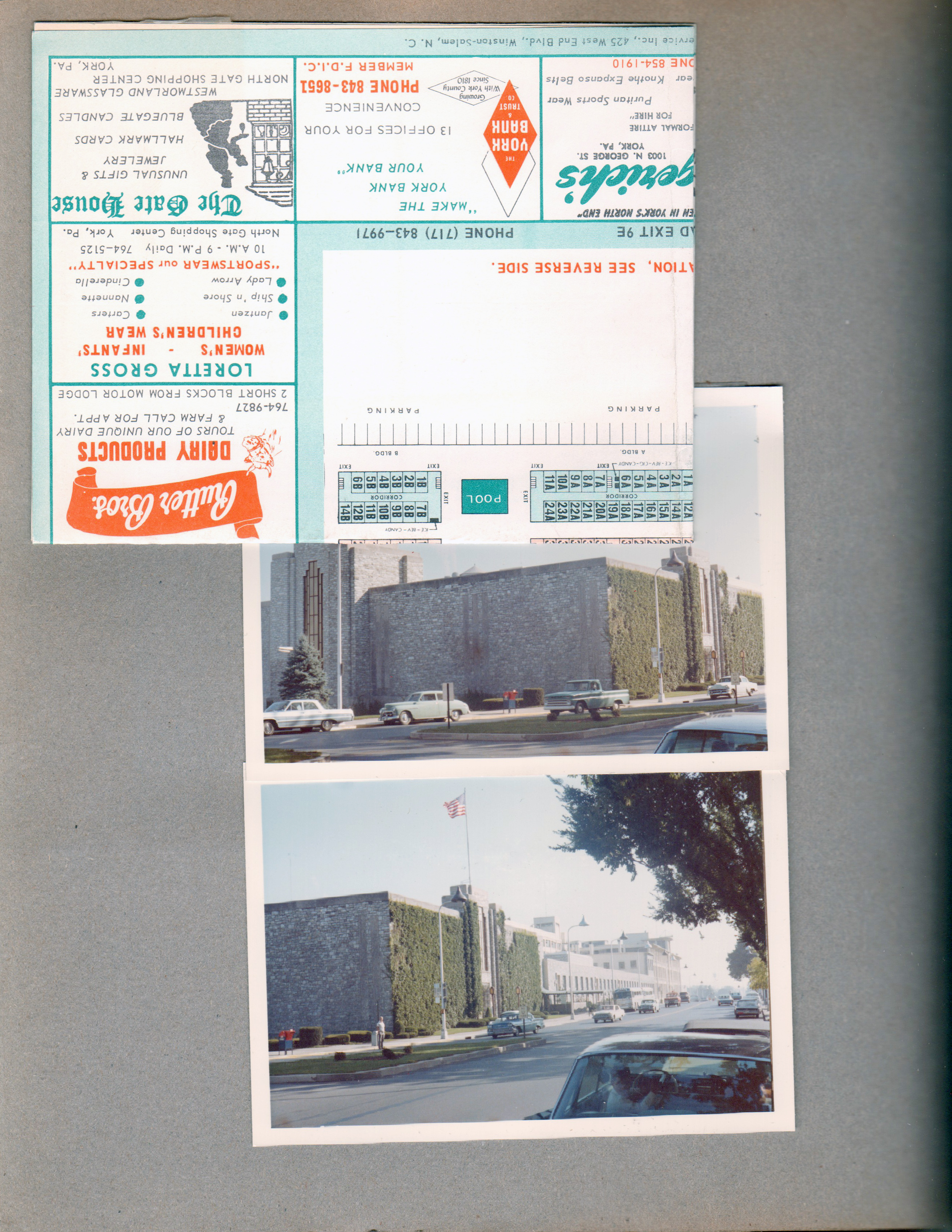 New York World's Fair trip - Howard Johnson's map - York, PA. Hershey Pennsylvania - kisses streetlamps.