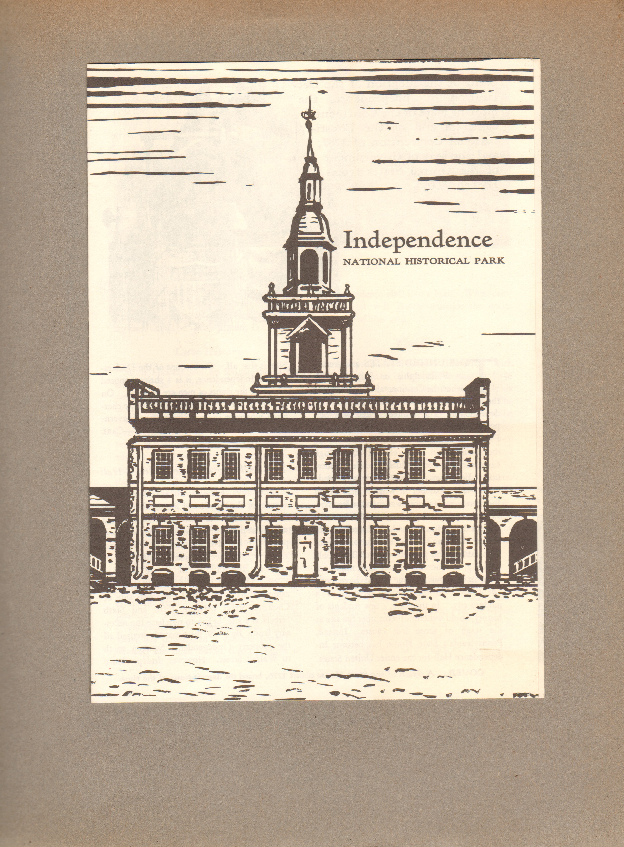 New York World's Fair trip - Independence National Historical Park brochure