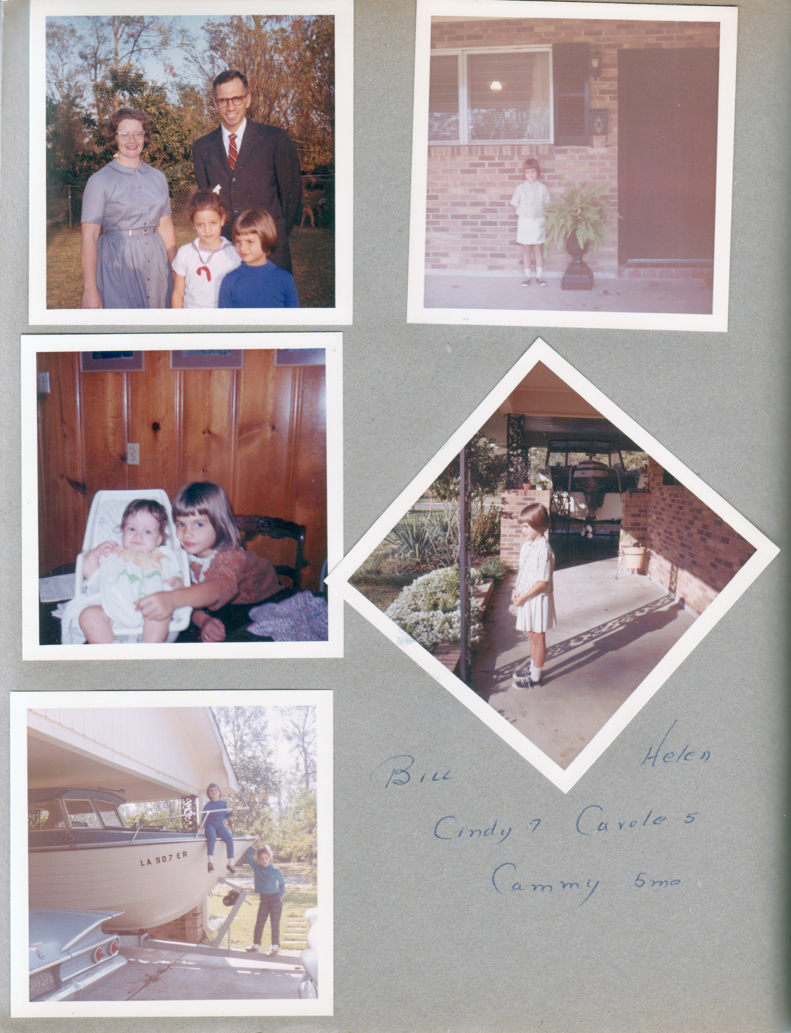 From Baton Rouge - Parkview house - Helen, Cindy, Bill and Carole. Cammy. Boat in garage.