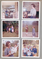 From Baton Rouge - Parkview house - Cindy and Carole with boat in garage. Cindy and Helen. Curt, Vonnie and Cammy.