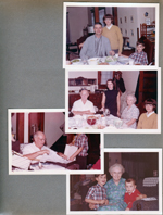 3845 Capitol - dining room - John, Susan and Alan. Curt, Rosemary, Vonnie and Susan.  Alan, Vonnie and Kenny.