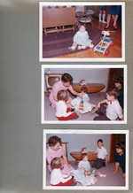 Nancy. Mary, Pat, Nancy, Alan and Susan on floor with toy.