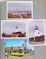 harbor - large ship. Lighthouse. Postcard P68225 - Solvang, CA.