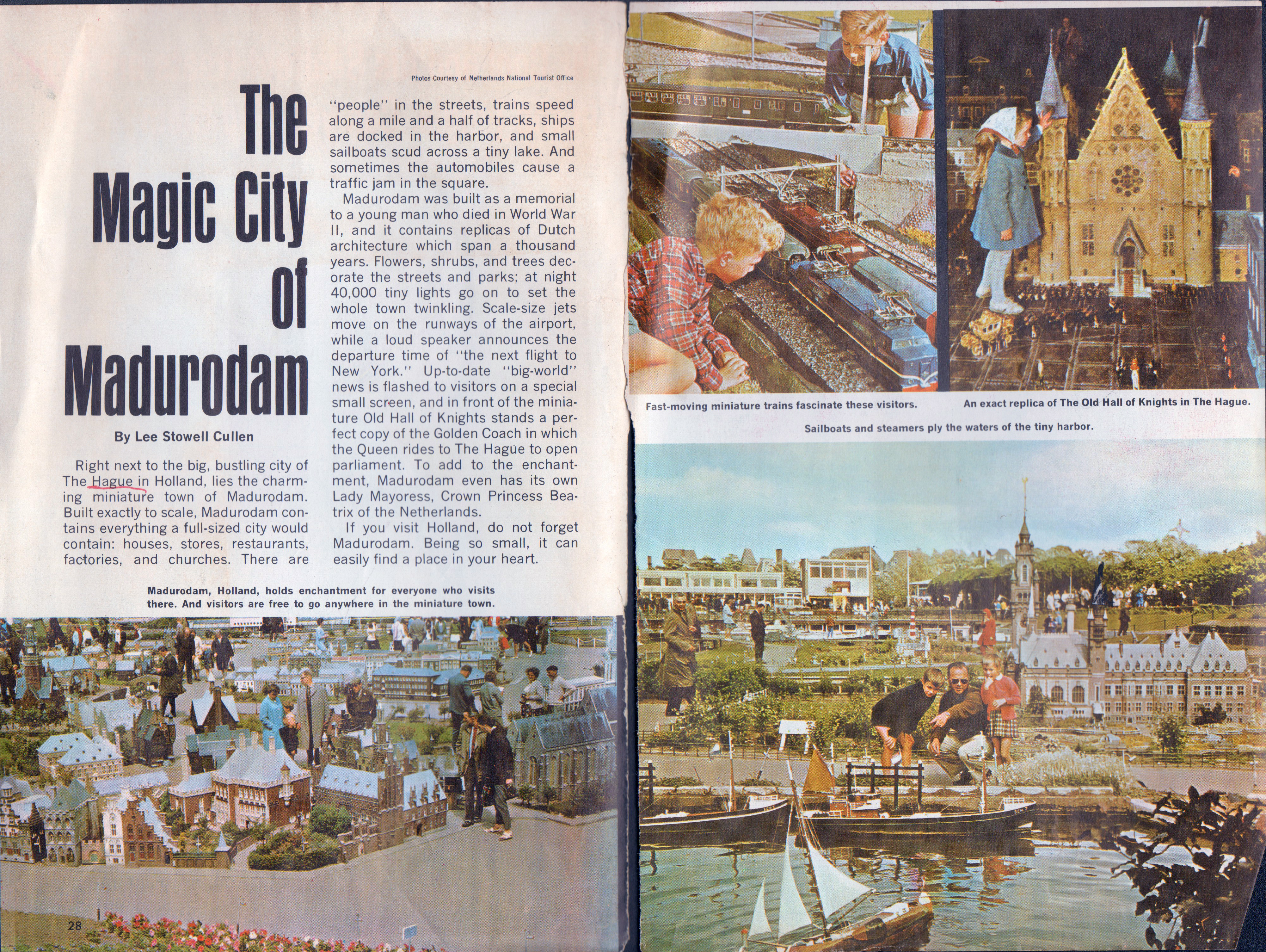 magazine article - The Magic City of Madurodam in The Hague.