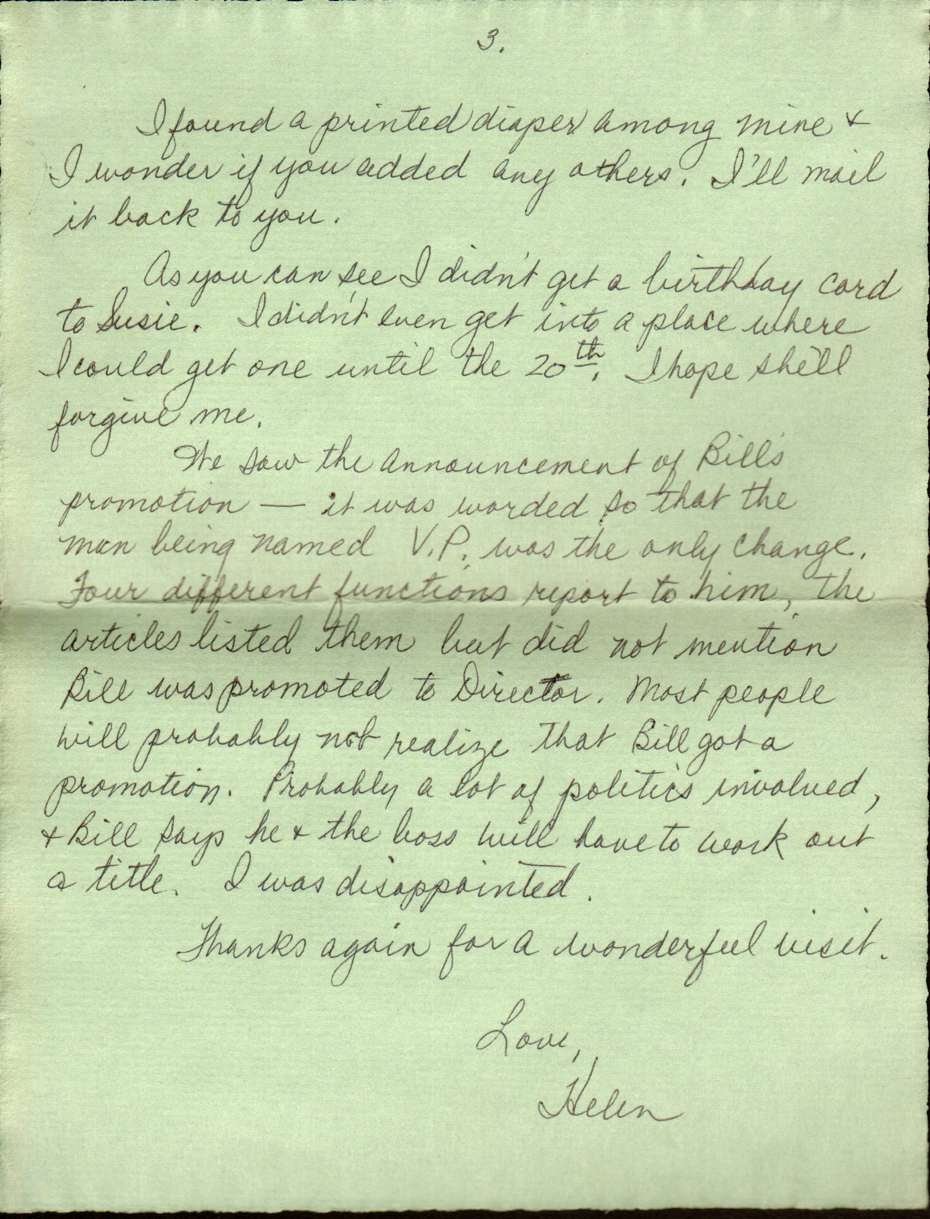 Letter from Baton Rouge - Helen Morgan