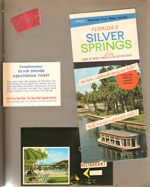 Silver Springs - Ocala, FL - brochure, ticket stub. Aquatorium ticket. Postcard 84835 - Horne's Motor Lodge - Gainesville, FL