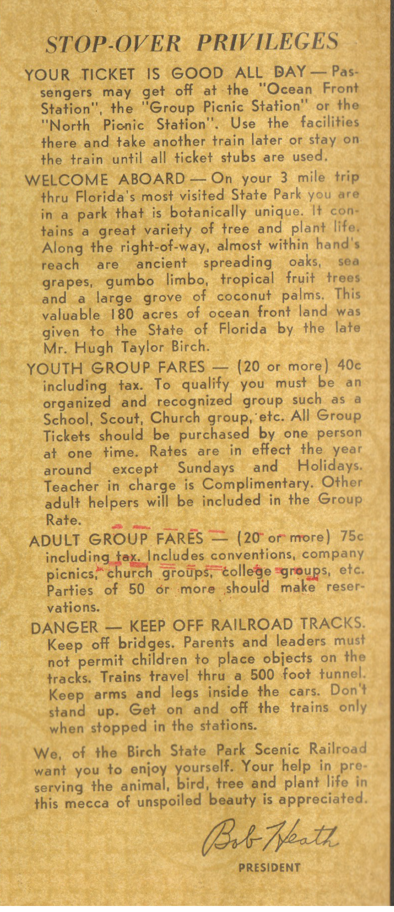 Hugh Taylor Birch State Park rules