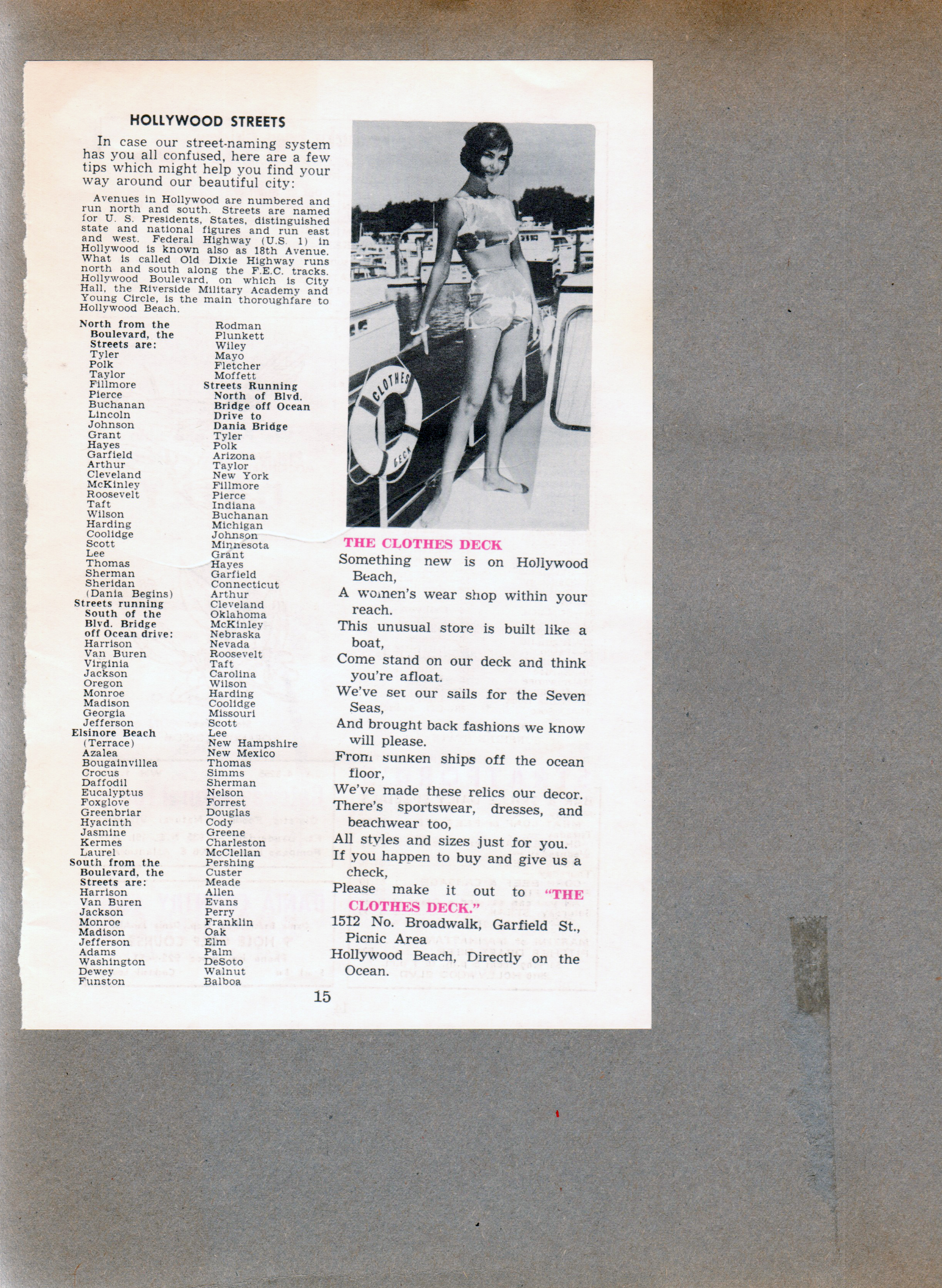 magazine page - Hollywood street names