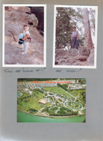 Greynolds Park in Hallandale - Rosemary and Alan on rocks. Postcard 23063 - Miami's Fabulous Seaquarium