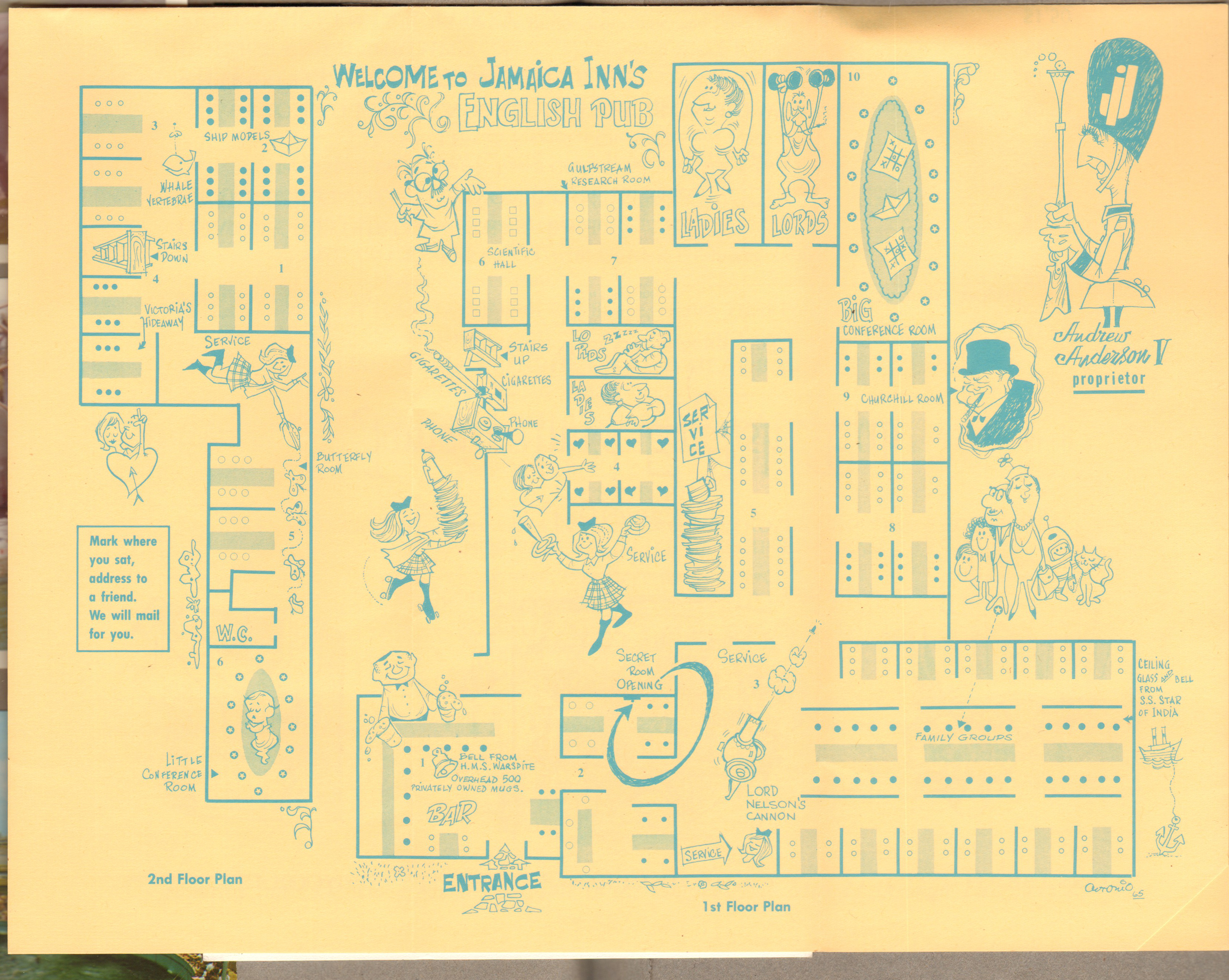 Jamaica Inn Restaurant, Miami - brochure map