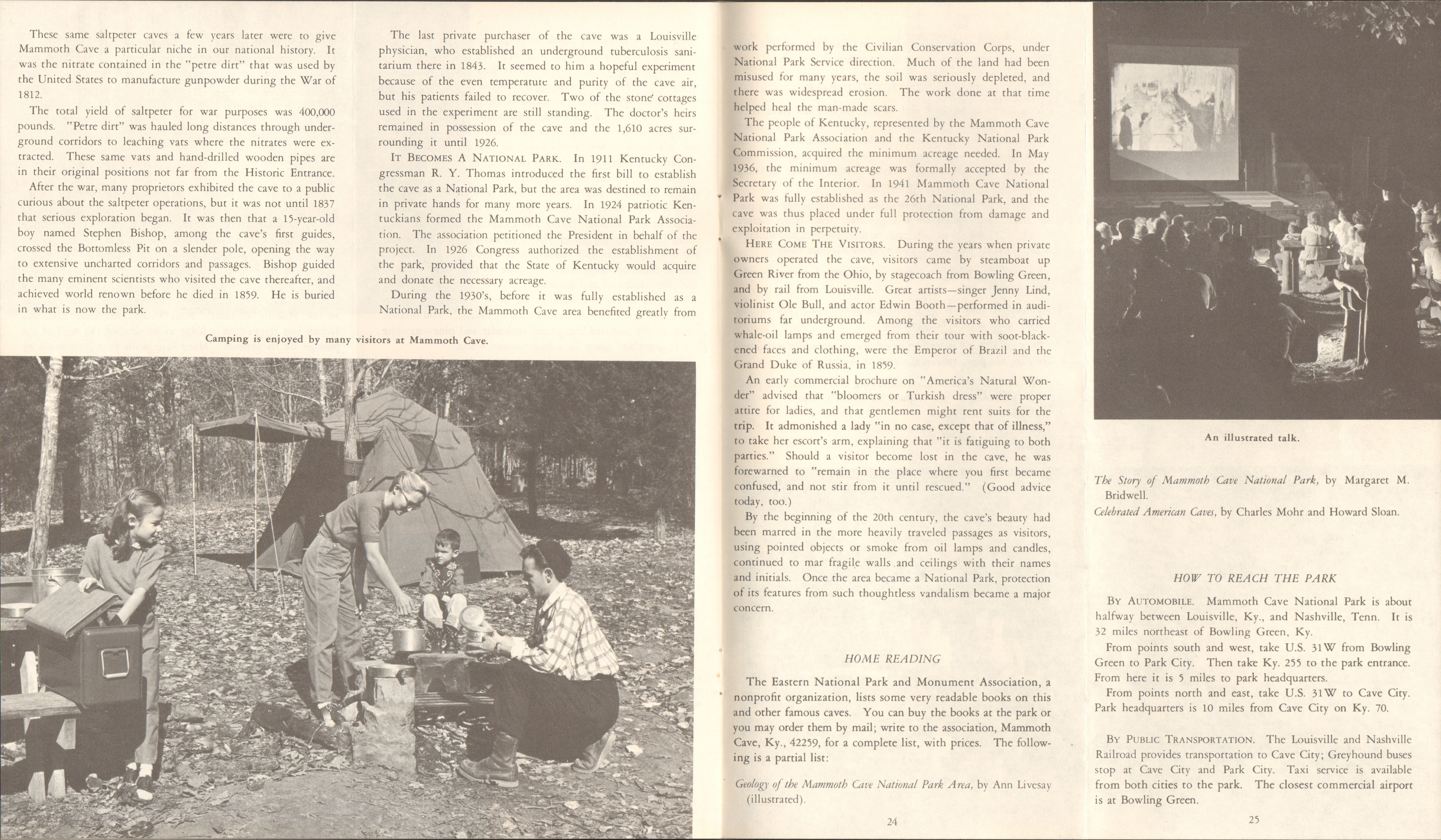 Mammoth Cave, KY pamphlet