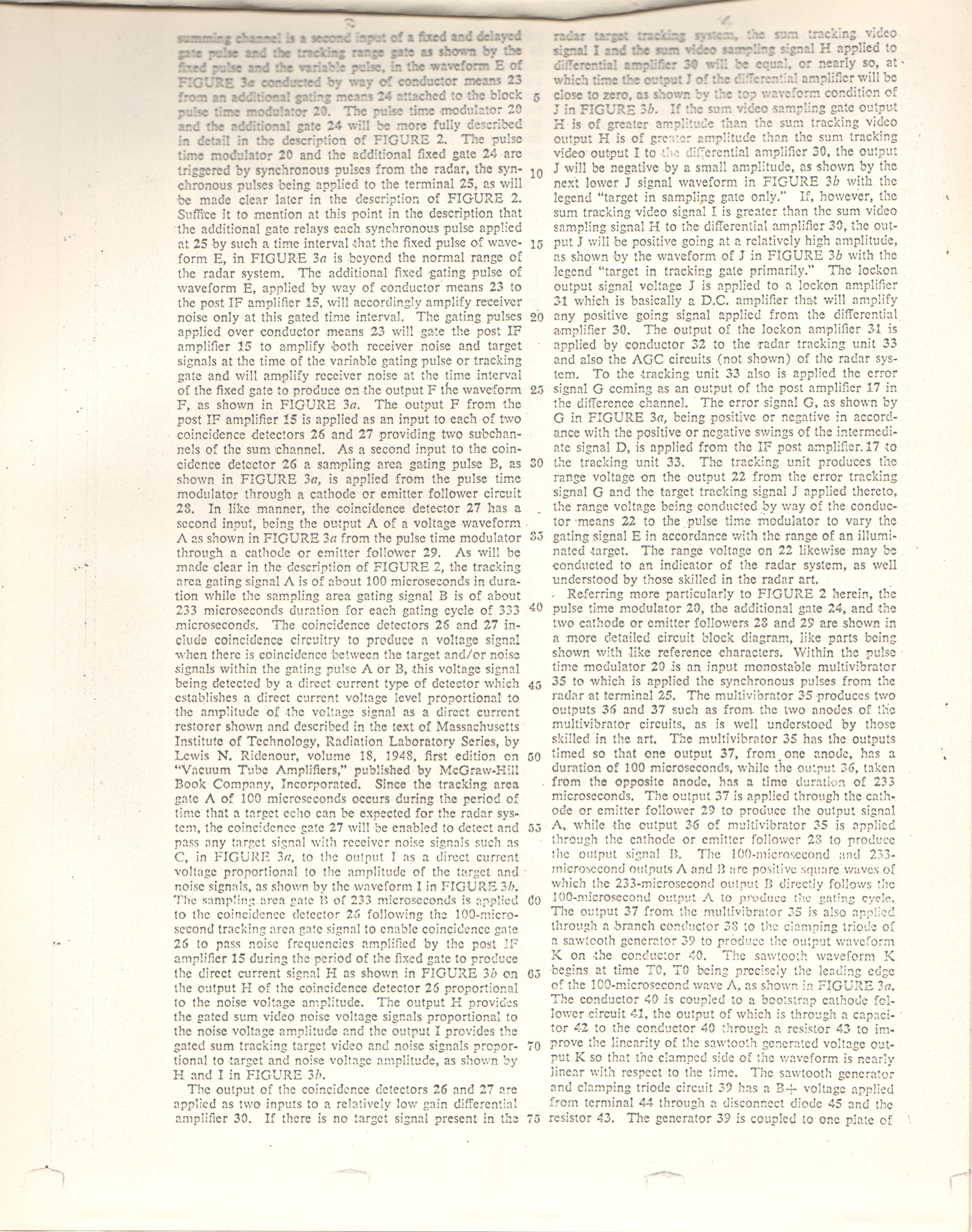 JD Hague patent 3,249,934 Lockon radar tracking