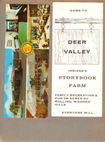 Postcard 98369-B - Quality Motel Garden Court - Orlando, FL. Deer Valley - Indiana's Storybook Farm brochure