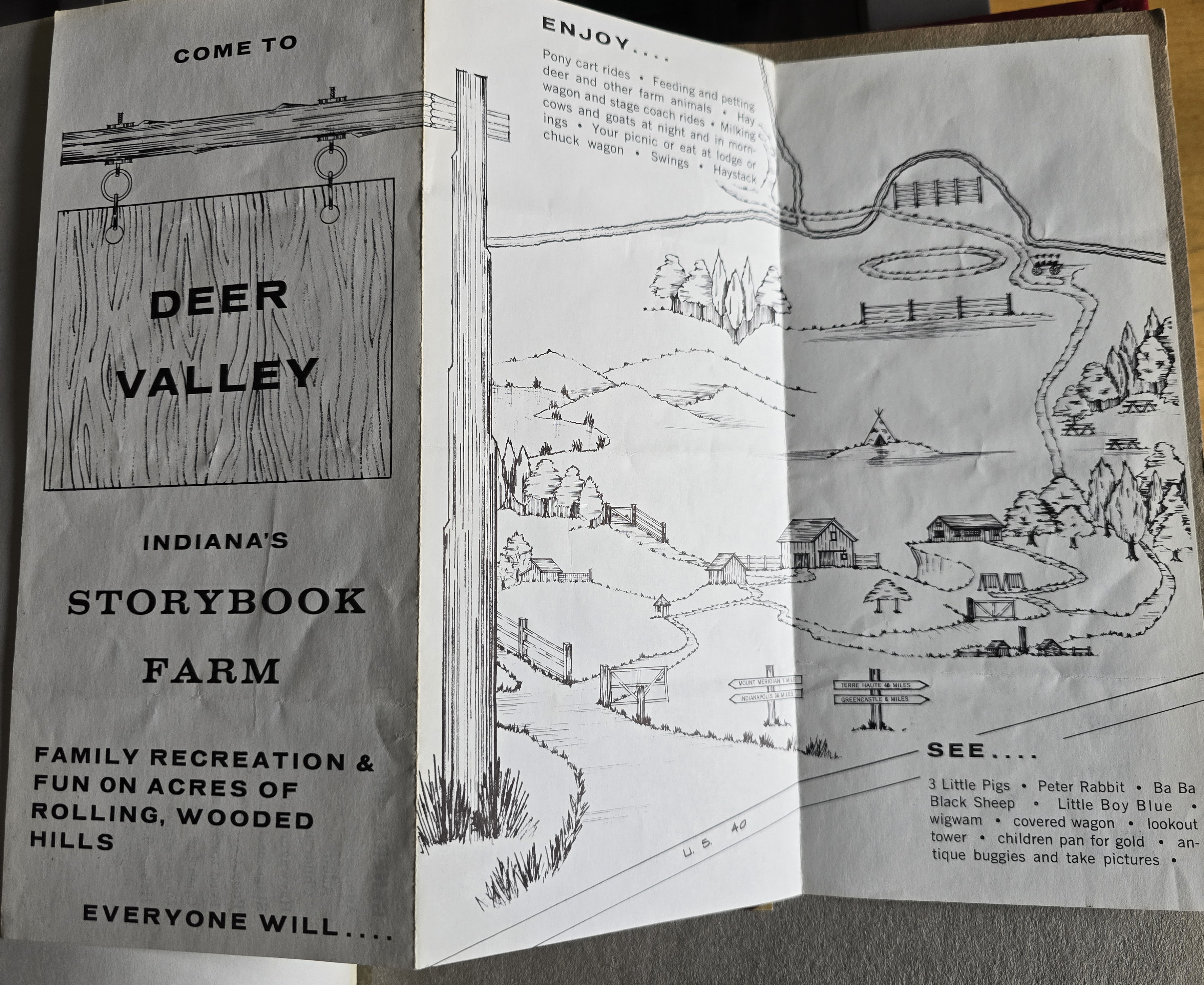 Deer Valley - Indiana's Storybook Farm brochure (west of Plainfield)