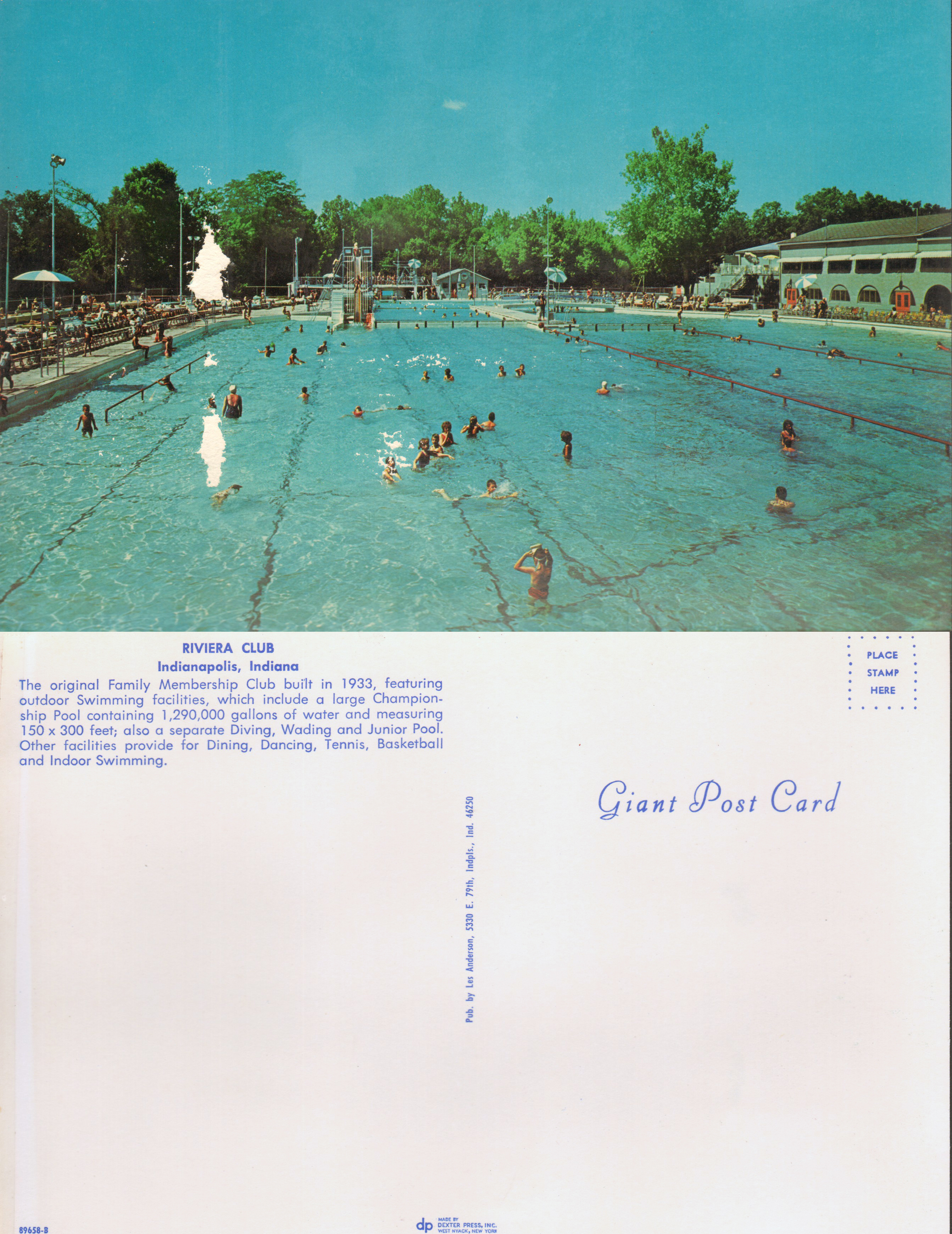 Postcard 89658-B - Riviera Club (damage)