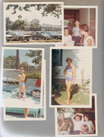 Riviera Club from near river. Alan on deck. Rosemary.  Susan in swimsuit at back of 6122. Draper Reunion - Bedford - Betty, Rosemary, Bruce and Eleanor Edelman. 