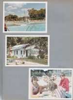 Riviera Club - old big slide. Wawasee - Chip Walker's family house (Charles). Riviera Club - Susan and Alan on deck.