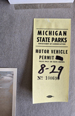 Michigan State Parks motor vehicle permit