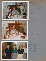 8815 Haverstick dining room - Girstle Hague's 70th birthday, Karen, Mary, Alan, Girstle, Nancy, Eddie, Susan. Edna (Hague) Roberts, Mabel Roberts, Edith (Hague) Spaulding, Rosemary Hague.