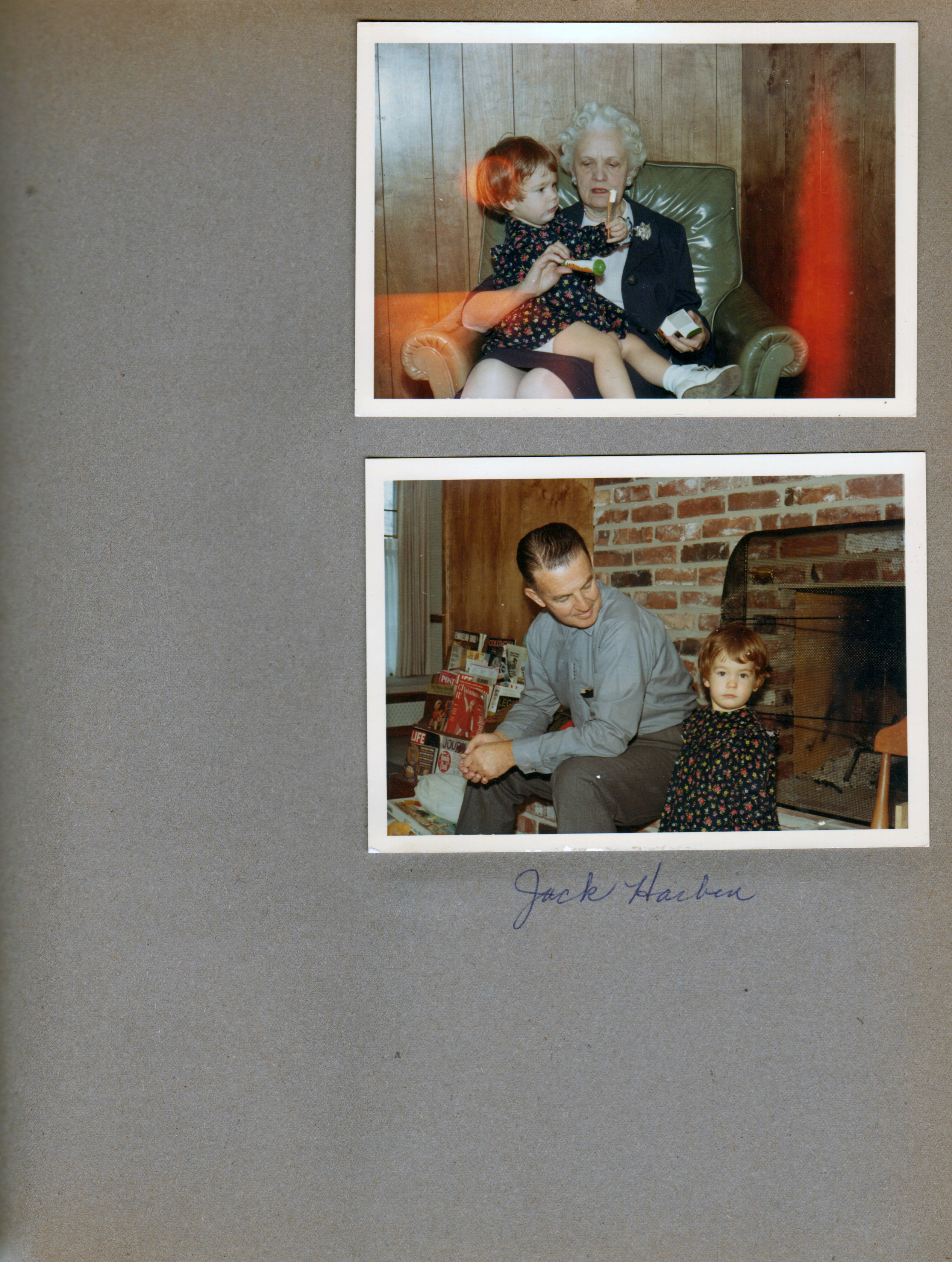 At 8817 Haverstick - Nancy and Helen. Jack Harbin (Pat's father)