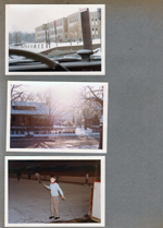 BRHS sitting in car on Compton. 6123 from 6122 sunrise. Alan ice skating at Coliseum.
