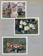 Vonnie at flowering tree - no idea where. 6122 spring flowers blooming.
