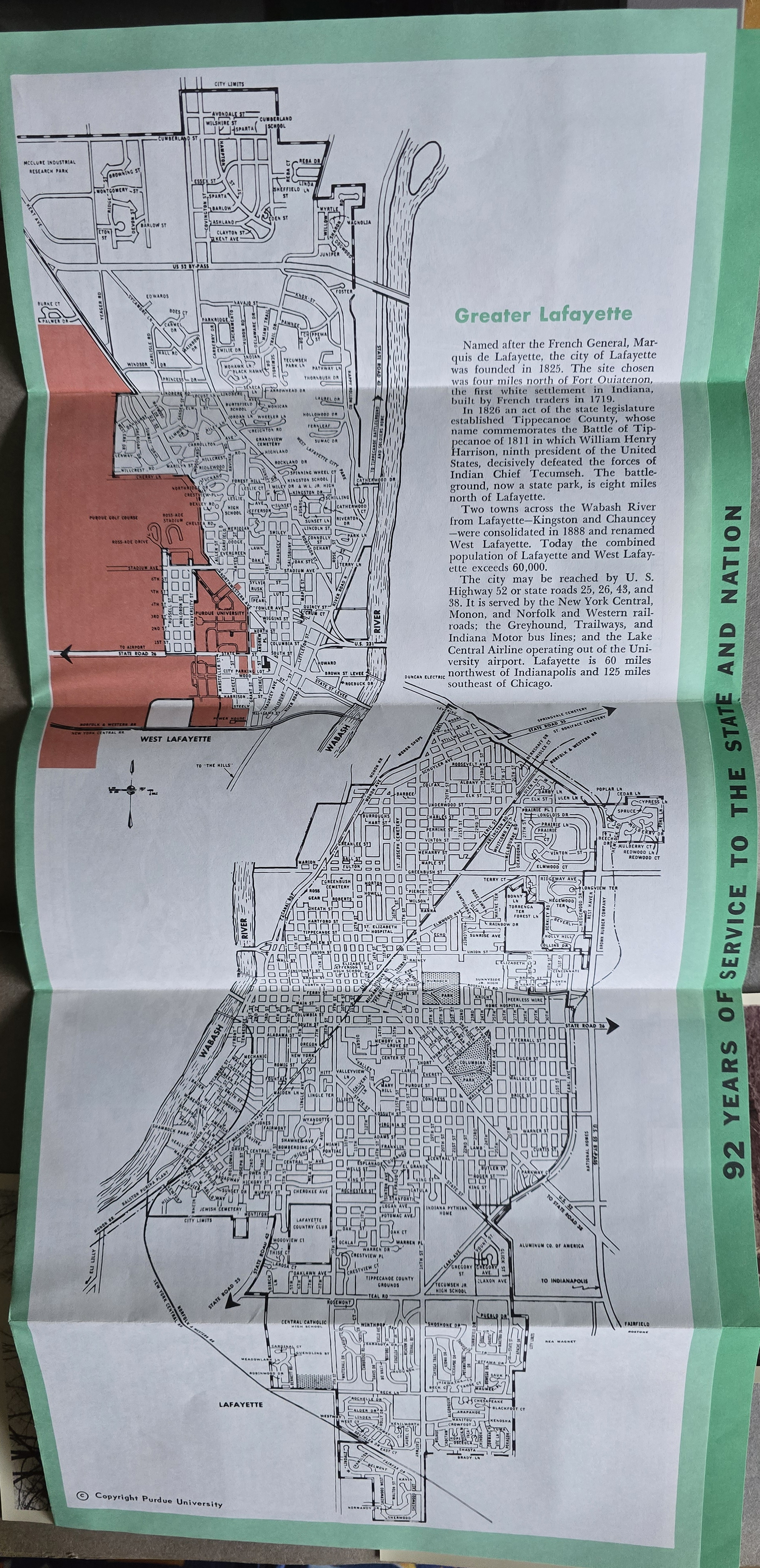 Welcome to Purdue brochure - map