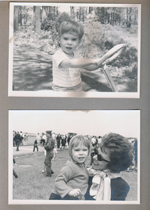 B&W 5x7 from Warren - Joe in yard. Joe and Sara at event.