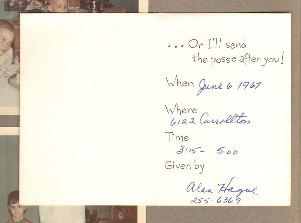Alan's 7th birthday invitation