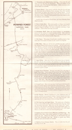 Petrified Forest map. pamphlet Holbrook, Arizona