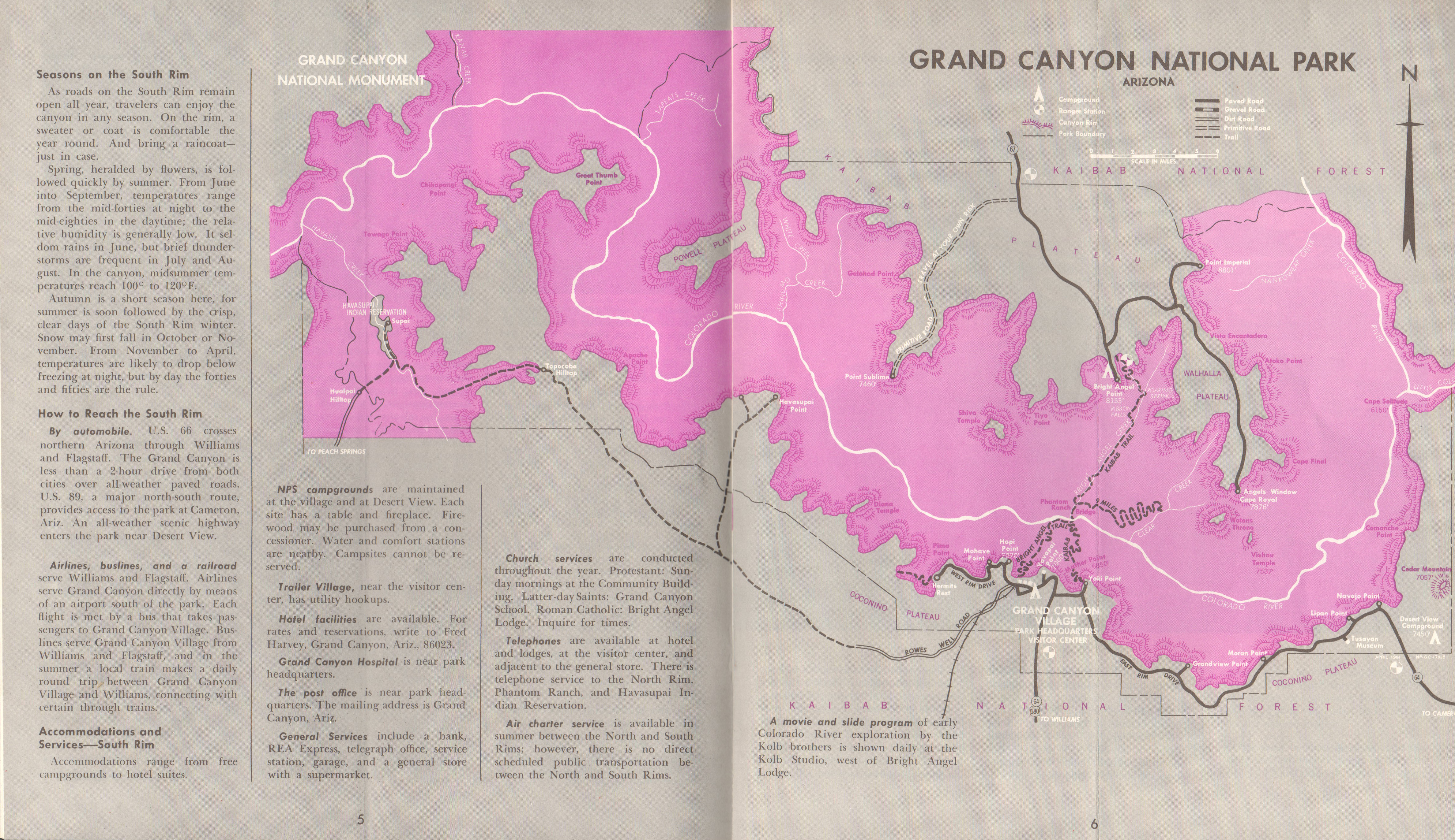 pamphlet Grand Canyon National Park, Arizona