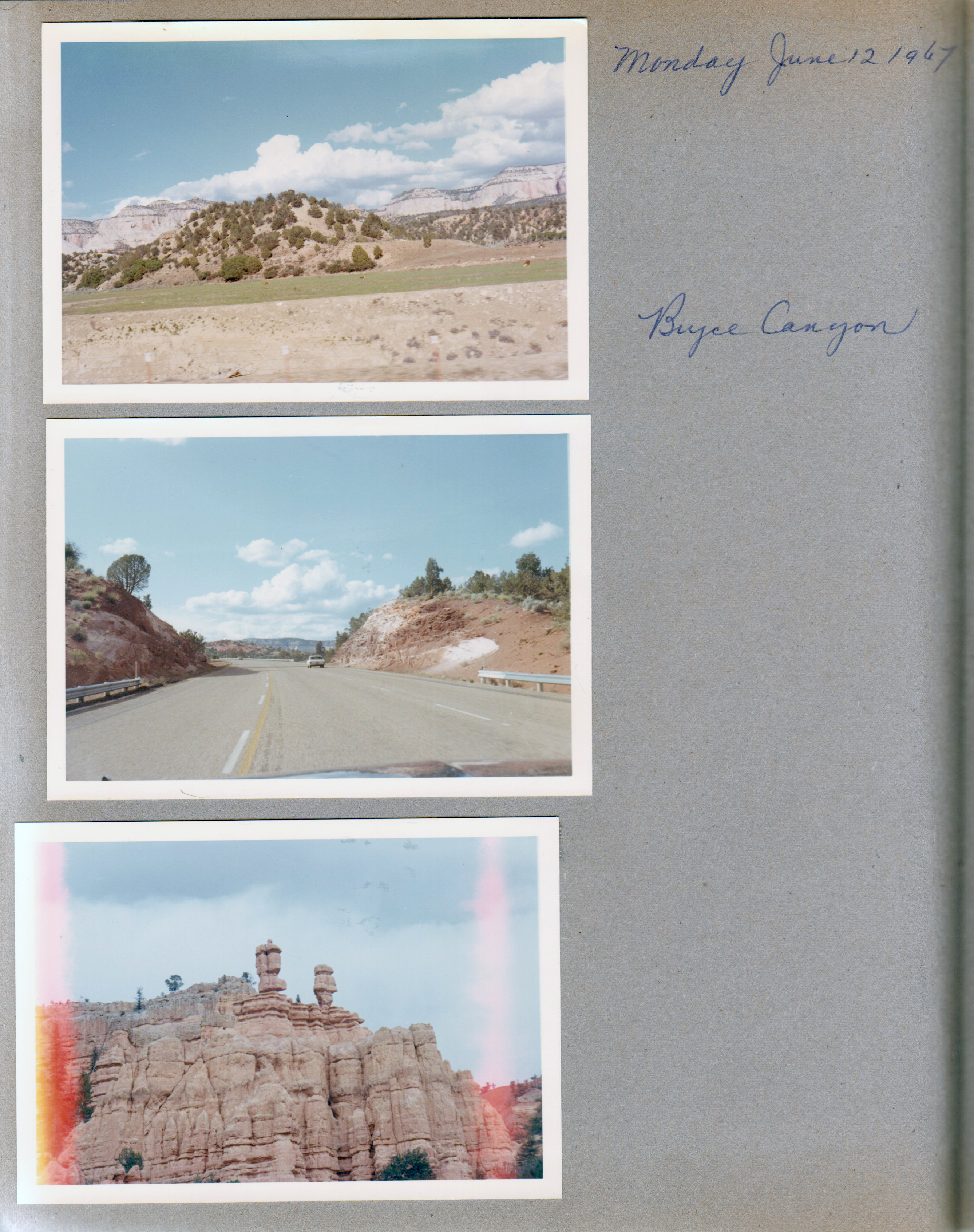 Monday, June 12, 1967 - Bryce Canyon