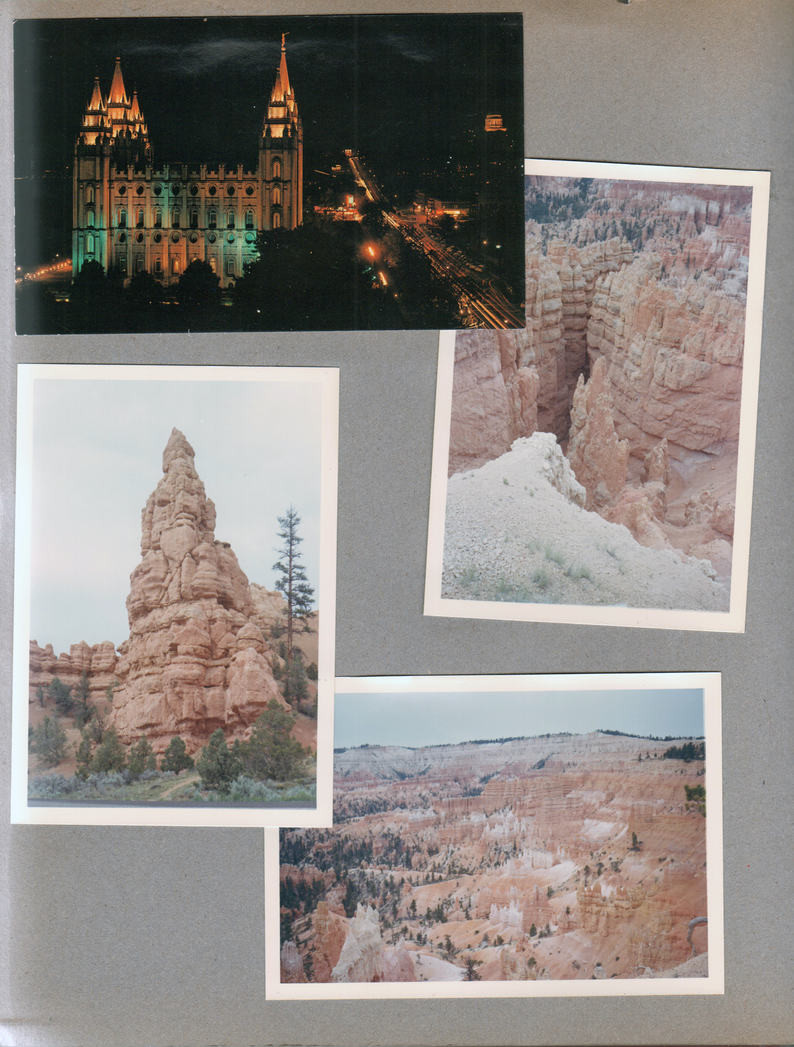 postcard Salt Lake City, Utah temple SL-118, Bryce Canyon