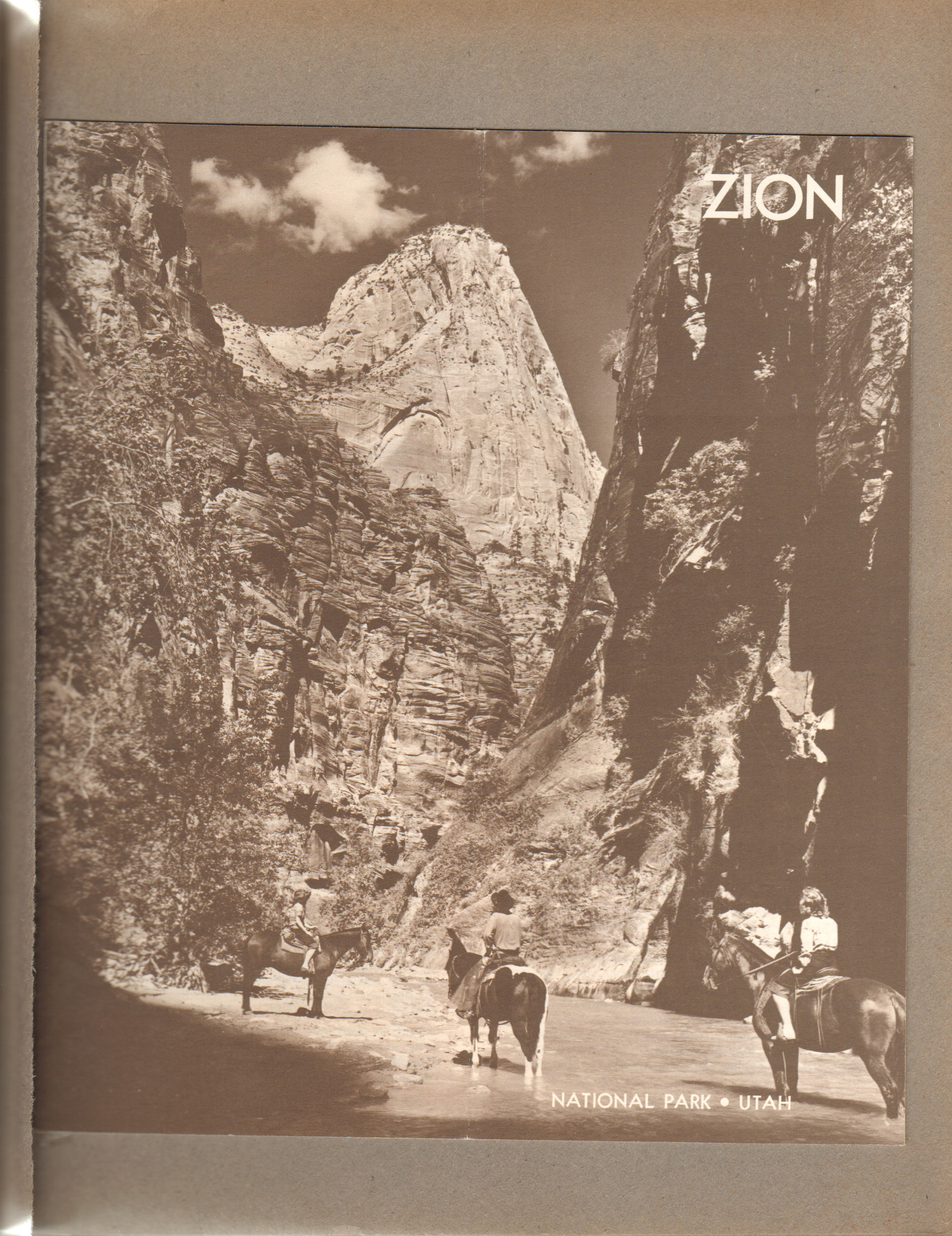 Zion National Park, Utah brochure