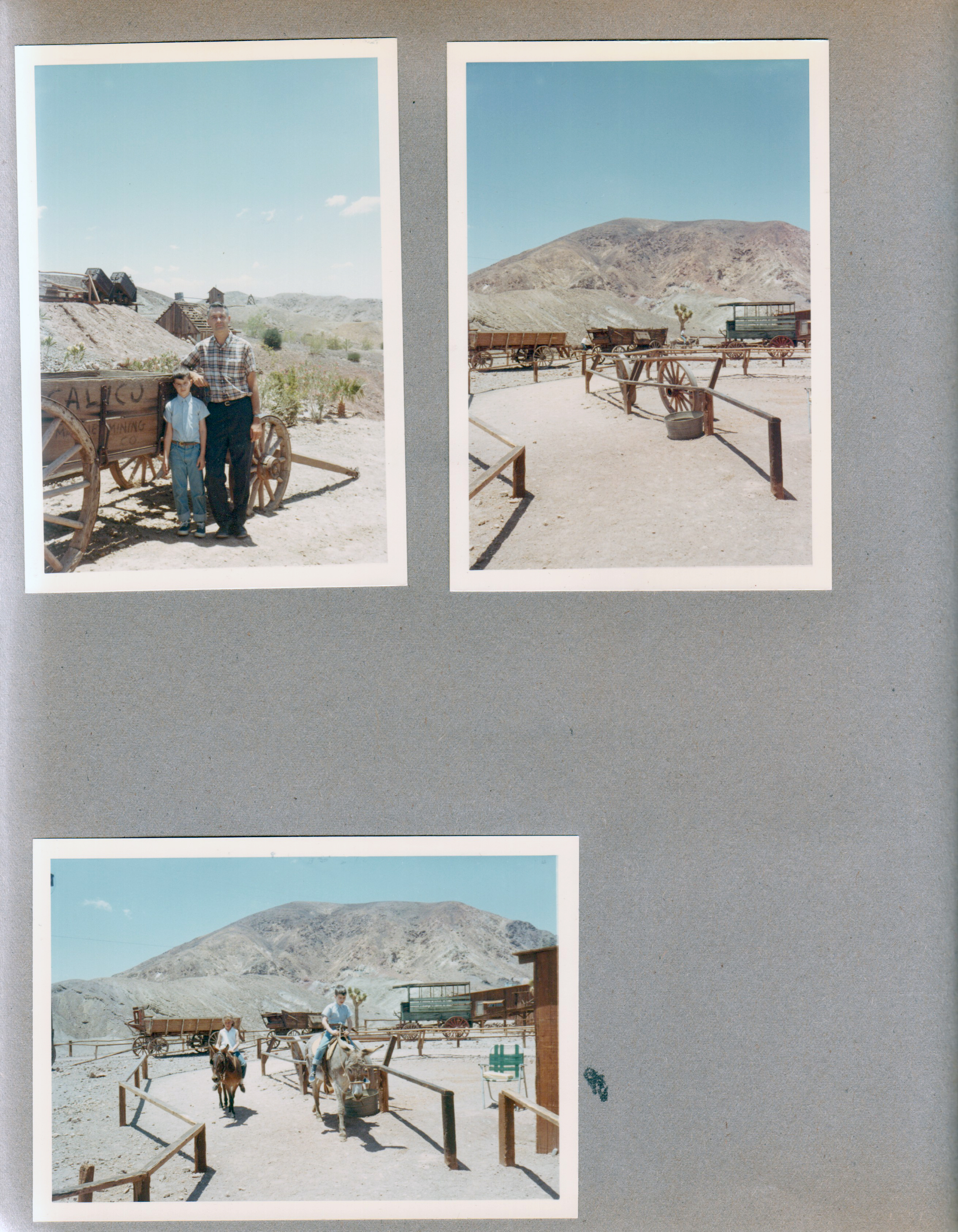 Calico Ghost Town - Alan, John. Alan on burro