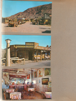 Calico Ghost Town - postcard Looking North on Main Street H-1342 55322, postcard Calico Leather Works H3291 63840, postcard Lil's Saloon H-1338 55318