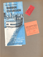 San Diego Harbor Excursion pamphlet. Ticket and parking